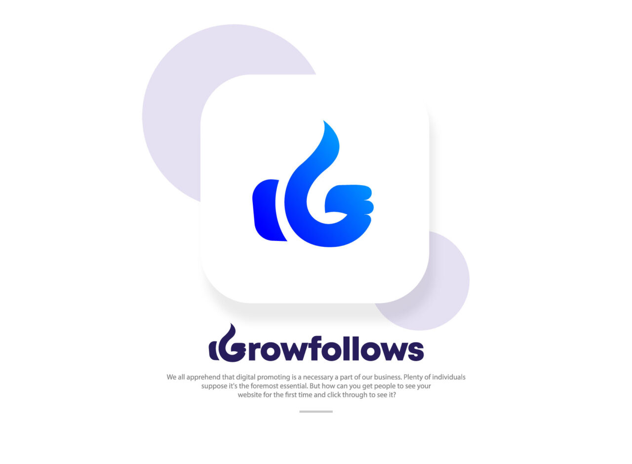 Growfollows; Modern logo; Creative logo; Modern gradient logo; Modern tech logo; Tech logo; software logo; app; icon; logo designer; logo designer; trendy logo; stsohan
